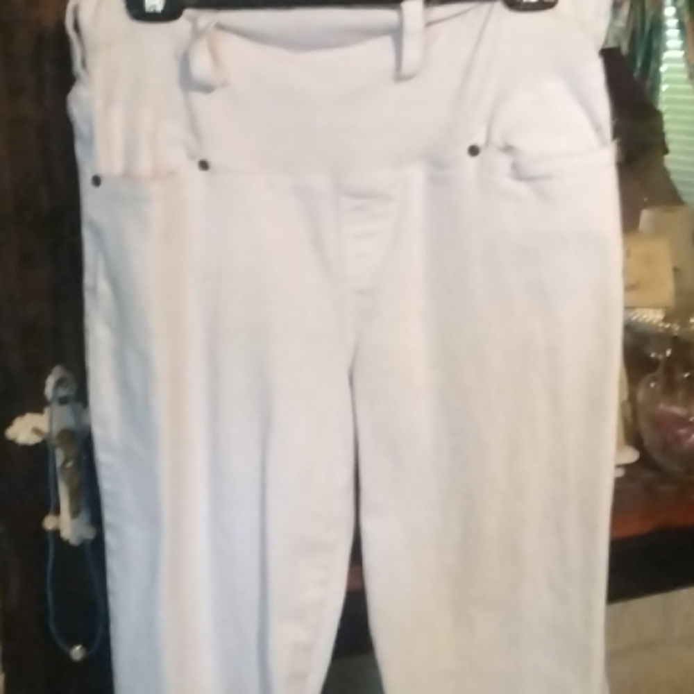 L  Maternity white Jeans(tdb6)